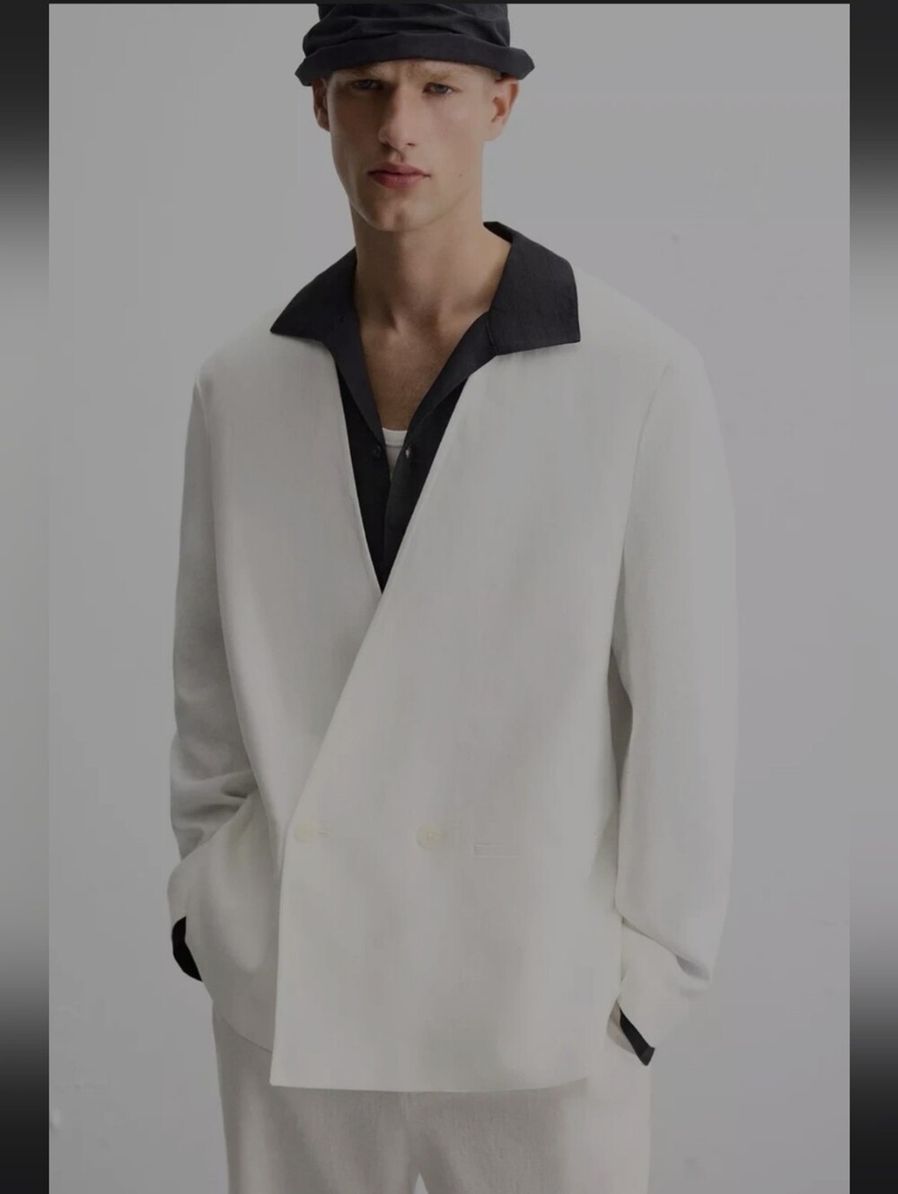 ZARA ECRU MEN'S 100% LINEN SUIT BLAZER ❤️🔥❤️🔥❤️🔥